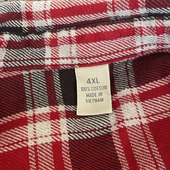 NWOT 4XL Oversized Plaid Button Down Shirt - Picture 9 of 12